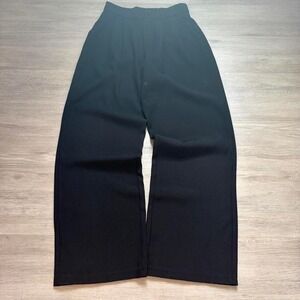 26x28 Black Baggy Wide Leg Pleated Dress Pants Y2K Grunge Vintage 2000s